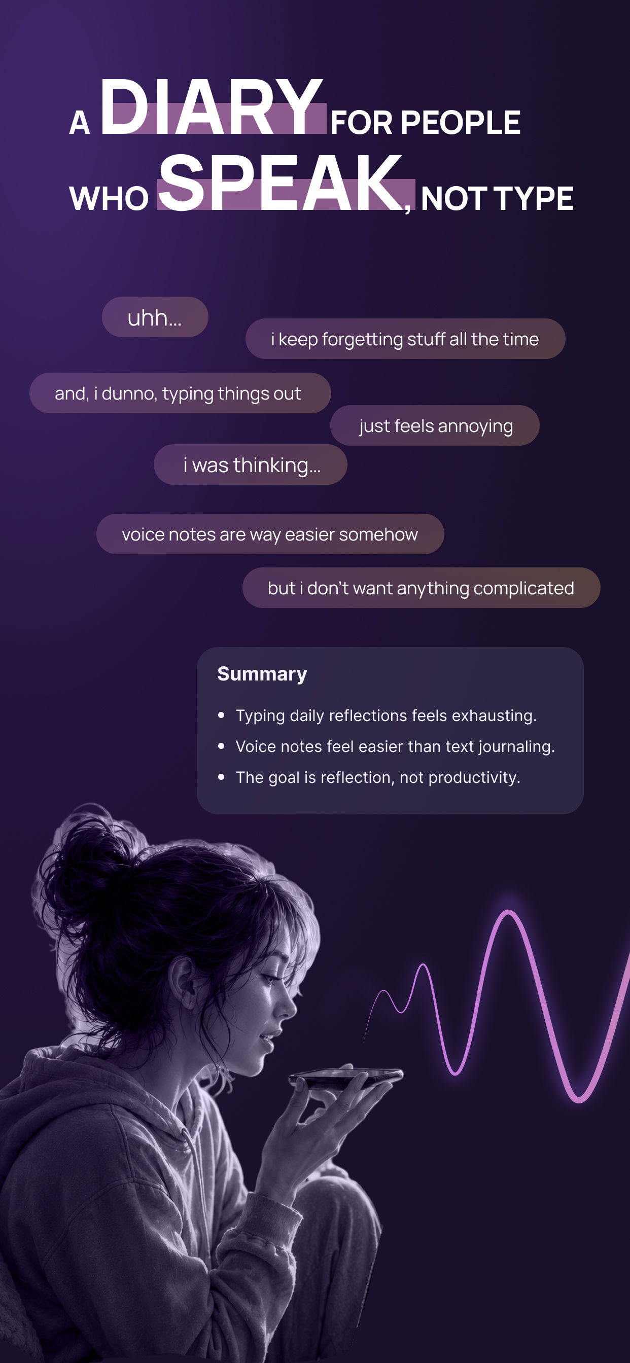 Voice Memory screenshot showing keyword search across saved memories
